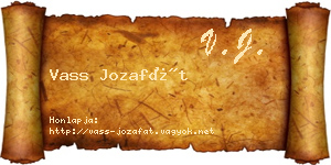Vass Jozafát névjegykártya